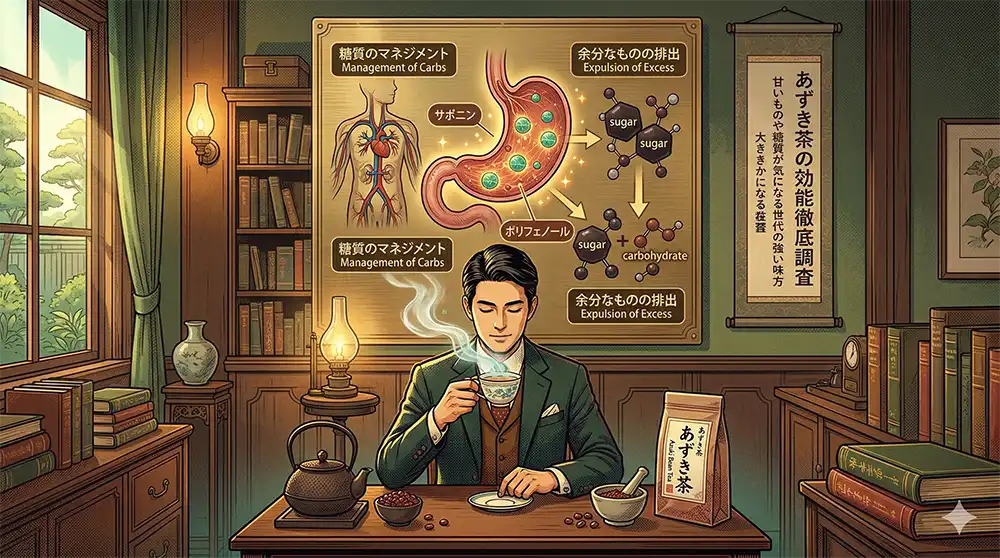 甘いものや糖質が気になる世代の強い味方のあずき茶