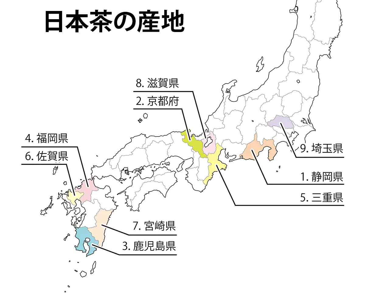 日本茶の産地